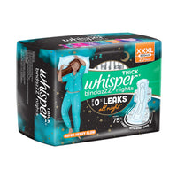 Whisper bindazzz Nights Pads For Women, XXX-Large Pack of 20 pads Scent: unscented