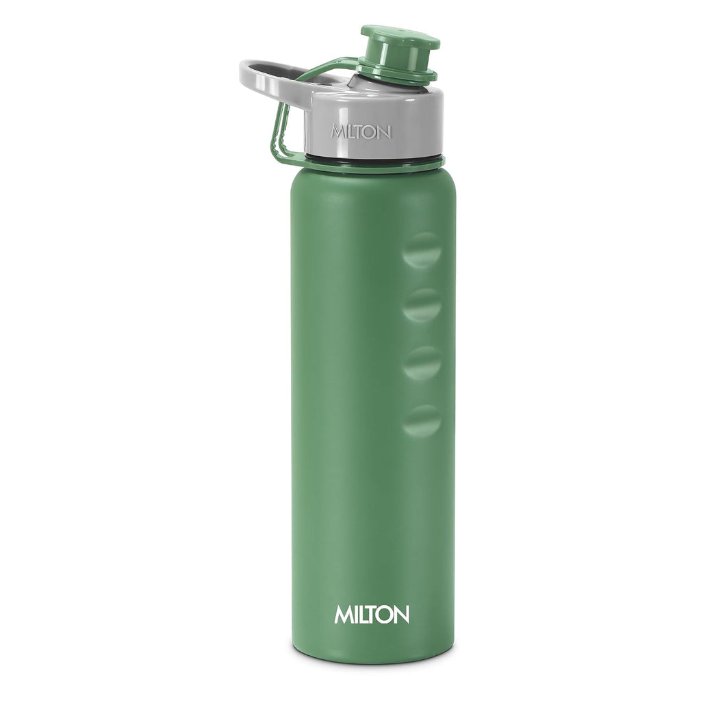 MILTON Gripper 1000 Stainless Steel Water Bottle, 900 ml, Green | Leak Proof | Easy Grip | Light Weight | Easy to Carry