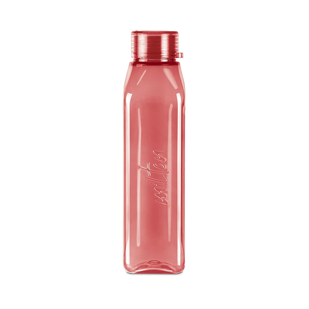 MILTON Prime 1000 Water Bottle, 1 Litre, Reusable Plastic Fridge Bottle, BPA Free and Leak Proof Bottles for Travel, Work, Pack of 1, Burgundy