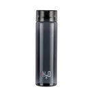 CELLO H2O Round Water Bottle 1000ml, Black | BPA Free, Unbreakable & Reusable PET Bottle | Leakproof Silicone Lid Fridge Set of Water Bottle For Kitchen, Office, School, College, Travel & Gifting