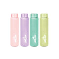 MILTON Aqua 1000 Stainless Steel Water Bottle set of 4, 920 ml each, Single Walled, ISI Certified I Leak Proof Lid, Rust Proof I For School, Office, Gym I Light Green, Purple, Light Pink, Green