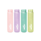 MILTON Aqua 1000 Stainless Steel Water Bottle set of 4, 920 ml each, Single Walled, ISI Certified I Leak Proof Lid, Rust Proof I For School, Office, Gym I Light Green, Purple, Light Pink, Green