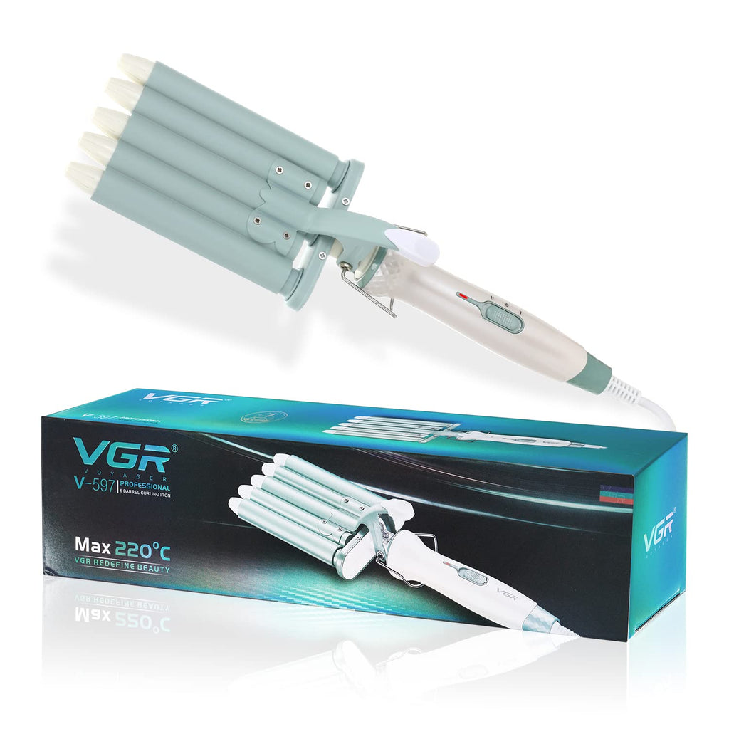 VGR V-597 Professional Electric Hair Curler | Stylish Hair Styling 5 Barrel Professional Hair Curler with 220° C Max Heat Setting