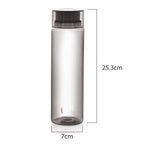 CELLO H2O Round Unbreakable Plastic Water Bottle | Lid is sealed by a silicone ring | Leak proof & break-proof |Best Usage for Office/School/College/Gym/Picnic/Home/Fridge | 1 Liter | Black, Set of 3