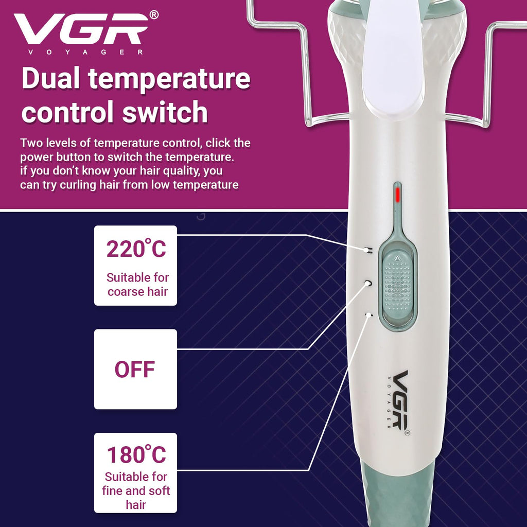 VGR V-597 Professional Electric Hair Curler | Stylish Hair Styling 5 Barrel Professional Hair Curler with 220° C Max Heat Setting