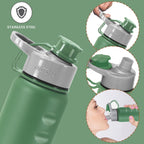 MILTON Gripper 1000 Stainless Steel Water Bottle, 900 ml, Green | Leak Proof | Easy Grip | Light Weight | Easy to Carry