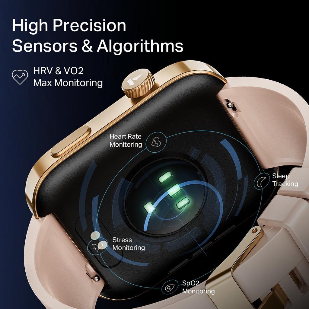 boAt Chrome Endeavour, Premium Metal Body, 1.96”(4.97cm) AMOLED Display,AI Coach Health Insights,Advanced S1 Processor,HRV,VO2 Max,Auto Watchface Refresh, Smart Watch for Men & Women (Cherry Blossom)
