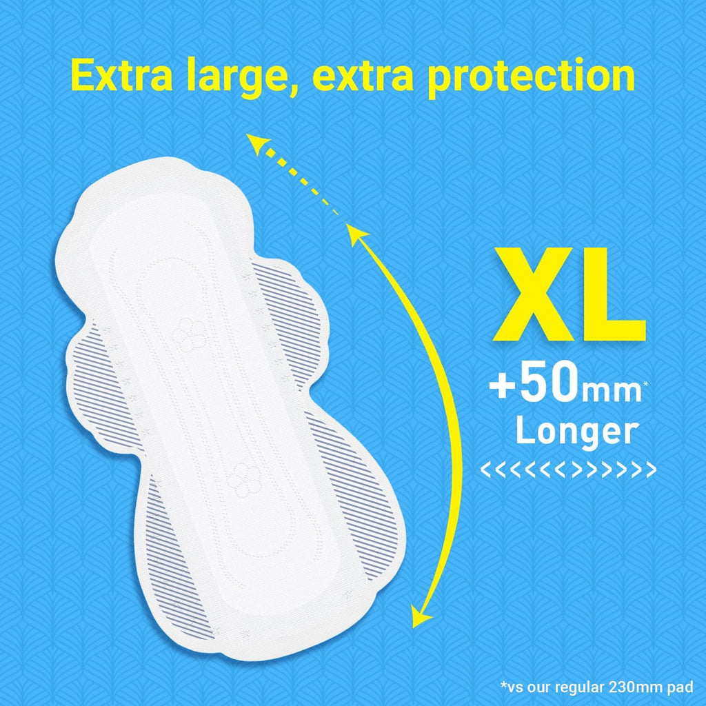 Paree Dry Comfort XL 40 Pads | Wider Back for Extra Coverage |Quick Absorption | Mild Fragrance|Heavy Flow Sanitary Pads for Women