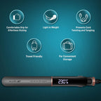 Ikonic Me Xtreme Hair Straightener, Extra-Wide Ceramic Floating Plates, Adjustable Temperature 130°C–230°C, Instant Heat-Up Technology, Smooth, Frizz-Free & Salon Straight Hair Styling, Stone