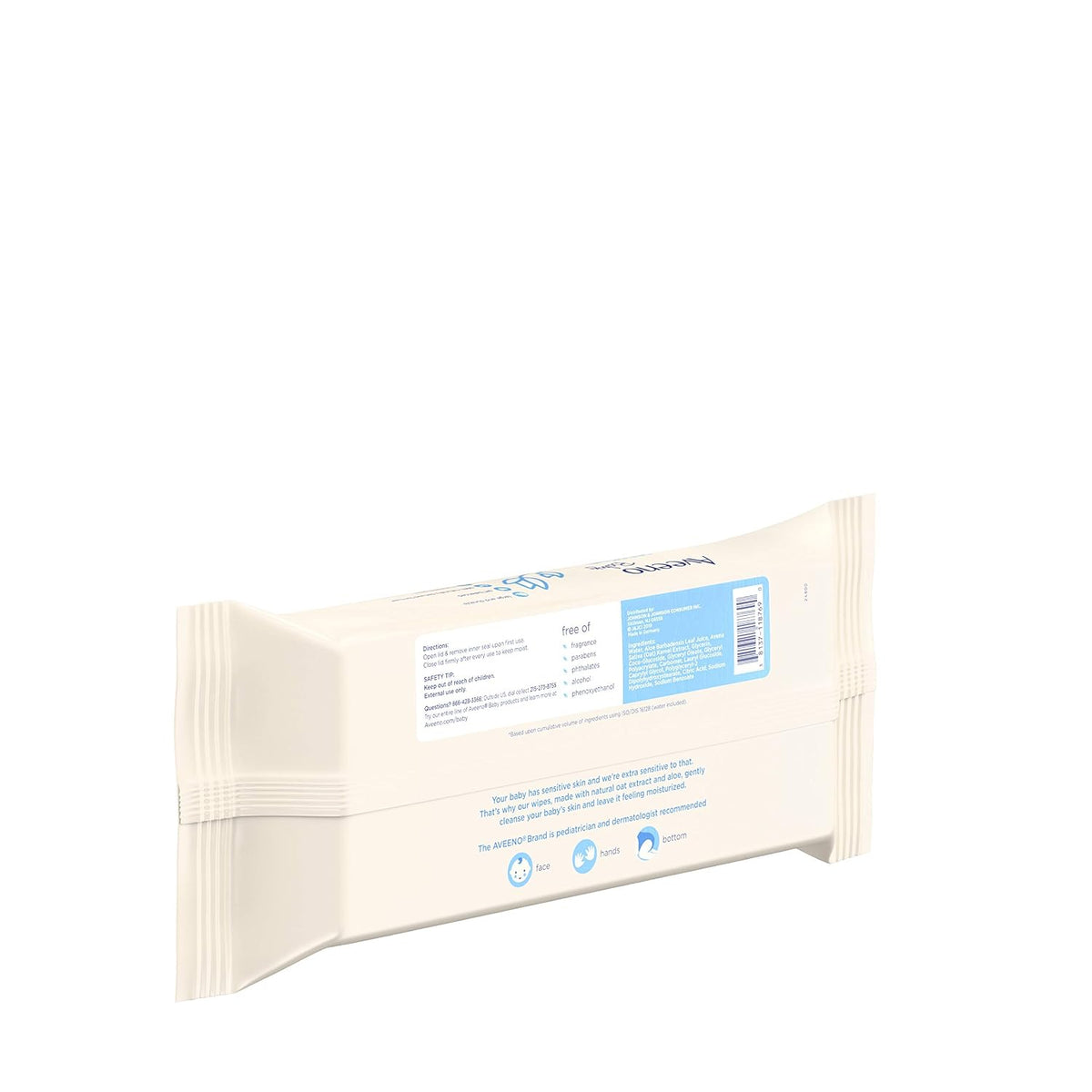 AVEENO Baby Sensitive All Over Wipes, Paraben- & Fragrance-Free, 64 ea