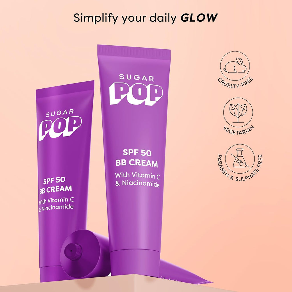 SUGAR POP SPF 50 BB Cream with Vitamin C & Niacinamide,30gm