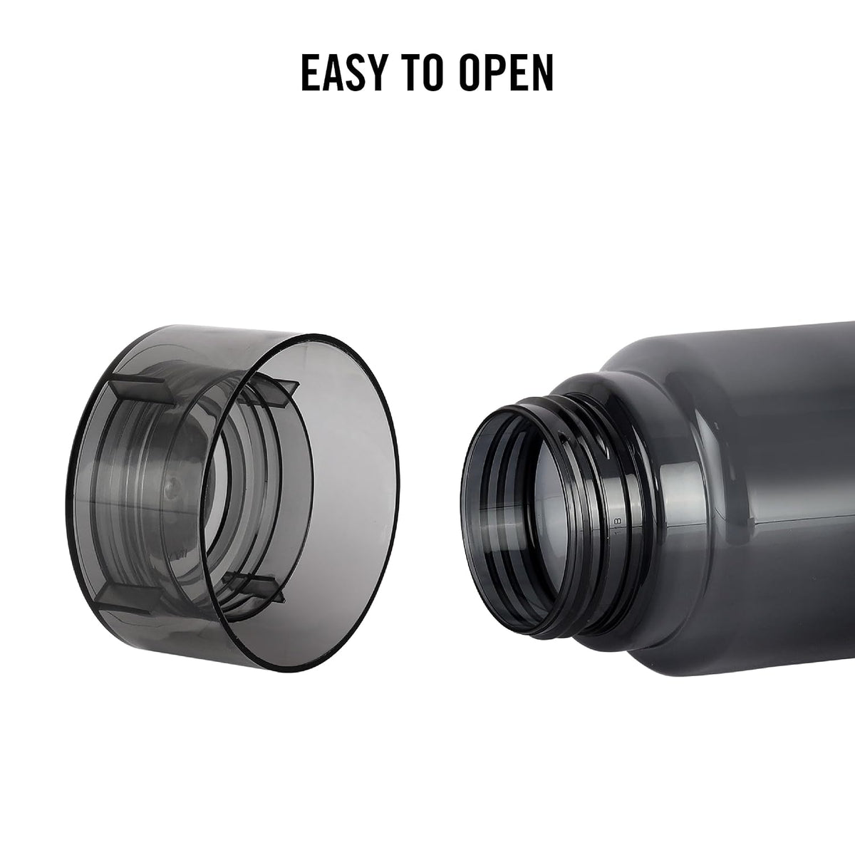 CELLO H2O Round Water Bottle 1000ml, Black | BPA Free, Unbreakable & Reusable PET Bottle | Leakproof Silicone Lid Fridge Set of Water Bottle For Kitchen, Office, School, College, Travel & Gifting