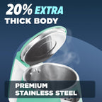 Milton Riga Electric 1.5 Stainless Steel Electric Kettle, 1 Piece, 1.5 Litres | Power Indicator | 1500 Watts | Double Wall Body With Cool-touch Handle I SS304 Steel I 1 Year Warranty | Aqua Green