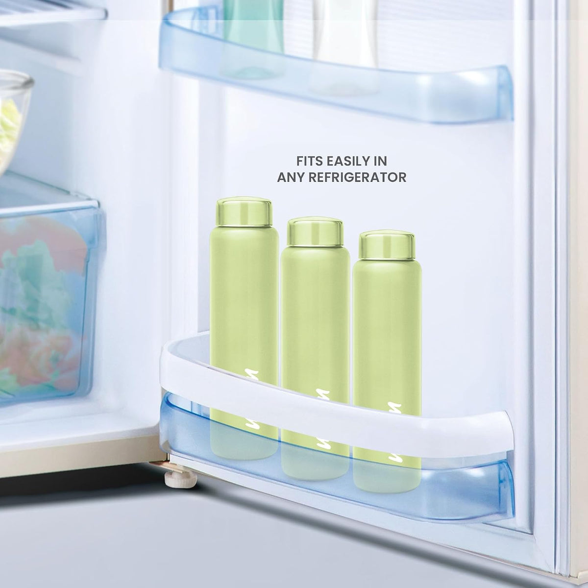 MILTON Aqua 1000 Stainless Steel Water Bottle set of 4, 920 ml each, Single Walled, ISI Certified I Leak Proof Lid, Rust Proof I For School, Office, Gym I Light Green, Purple, Light Pink, Green