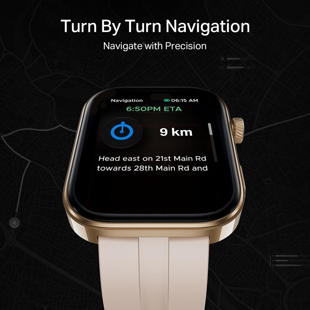 boAt Chrome Endeavour, Premium Metal Body, 1.96”(4.97cm) AMOLED Display,AI Coach Health Insights,Advanced S1 Processor,HRV,VO2 Max,Auto Watchface Refresh, Smart Watch for Men & Women (Cherry Blossom)