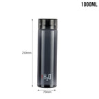 CELLO H2O Round Water Bottle 1000ml, Black | BPA Free, Unbreakable & Reusable PET Bottle | Leakproof Silicone Lid Fridge Set of Water Bottle For Kitchen, Office, School, College, Travel & Gifting