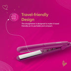 Philips India's No.1 Hair Styling Brand Hair Straightener, Long-Lasting Salon like Results, Frizz Control,Shine, Ceramic Plates Even Heat 200°C, Narrow Plates for Precision, For Indian Hair, BHS252