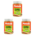 Pintola All Natural Peanut Butter Creamy 1kg | Smooth | Unsweetened | 30g Protein  (Pack of 3)