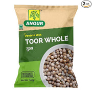 Angur Toor Whole 500g | Pack of 2 | Pigeon Peas Rich Source of Protein - 1Kg