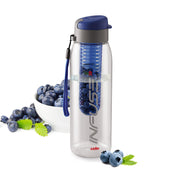 CELLO Fruit Infuser Water Bottle 800ml, Blue | Wide Sealed Flip-Top Cap, Leak-Proof & Durable | Airtight, Reusable | Detox Infuser Bottle for Fridge, Gym, Office, Travel, Kitchen & Trekking