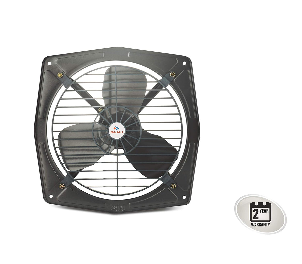 Bajaj Bahar Fresh 300 MM Exhaust Fan | Strong Metal Body And Blades | 100% Copper Motor | High Speed | Rust Proof Body And Blades | 2 Yr Warranty 【Metallic Grey】