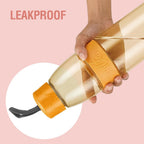 MILTON Jimmy 900 Pet water bottle, 830 ml | Leak-Proof, BPA-Free, Easy to Carry Handle & Strap | Reusable Water bottle for fridge|Perfect for Office, Travel, Gym Bottle for Men and Women, Orange