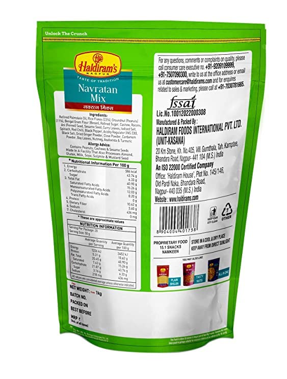 Haldiram's Nagpur Navratan Mix (Pack of 2-1kg Each)