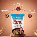 Pro.Fitness 27g High Protein Oats (By MyFitness) | Dark Chocolate Oats with Almonds, Pumpkin Seeds and Raisin | Chocolate Rolled Oats with Jaggery - No...
