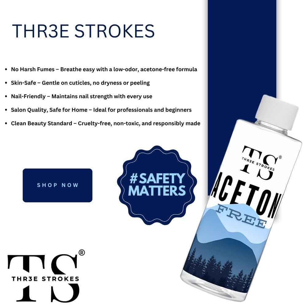 THR3E STROKES Nail Polish Remover, 500ml
