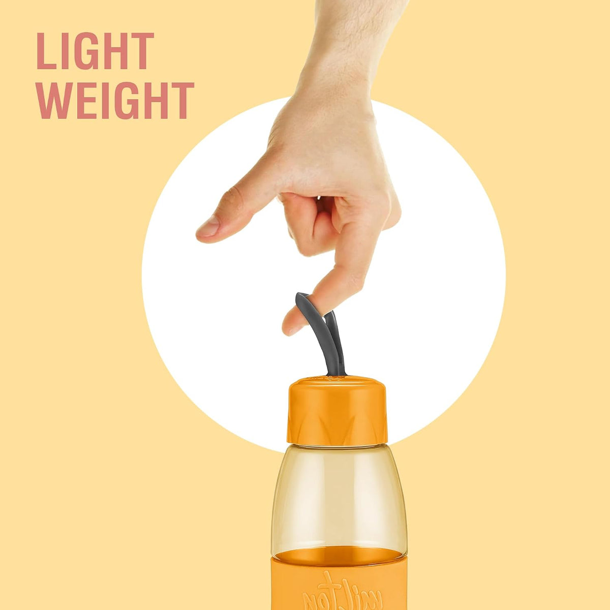 MILTON Jimmy 900 Pet water bottle, 830 ml | Leak-Proof, BPA-Free, Easy to Carry Handle & Strap | Reusable Water bottle for fridge|Perfect for Office, Travel, Gym Bottle for Men and Women, Orange