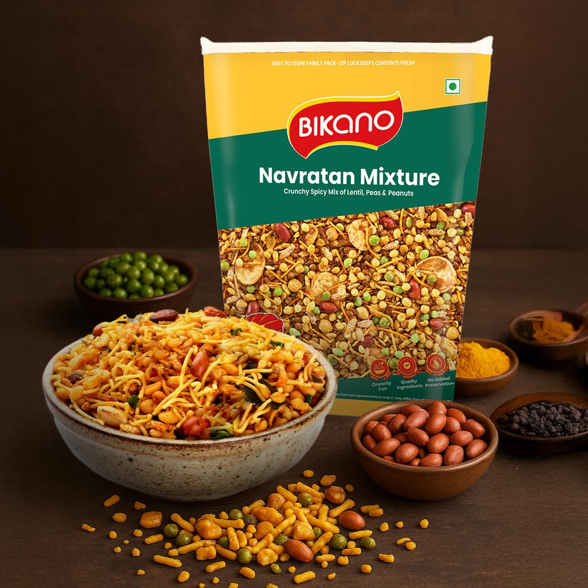 Bikano Navratan Mixture 1kg Pack (Pack of 2)