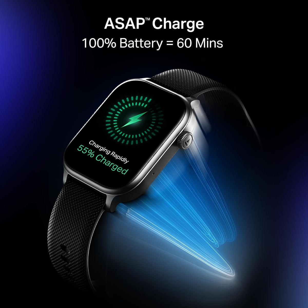 boAt Storm Infinity Plus w/20 Days Extensive Battery Life, Huge 680 mAh, Only Charge Once a Month, 1.96" Display, Functional Crown, Multiple Sports Modes, smart Watch for man & Woman (Active Black)