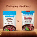 Pro.Fitness 27g High Protein Oats (By MyFitness) | Dark Chocolate Oats with Almonds, Pumpkin Seeds and Raisin | Chocolate Rolled Oats with Jaggery - No...