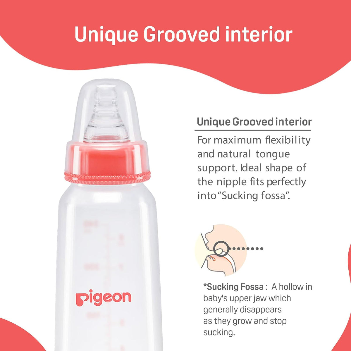 Pigeon Peristaltic Nursing Bottle KPP 120ml Red Nipple S | Baby Feeding Bottle | Natural Feeding Bottle for New Born | BPA Free Bottle for Baby | Baby Bottles for Milk