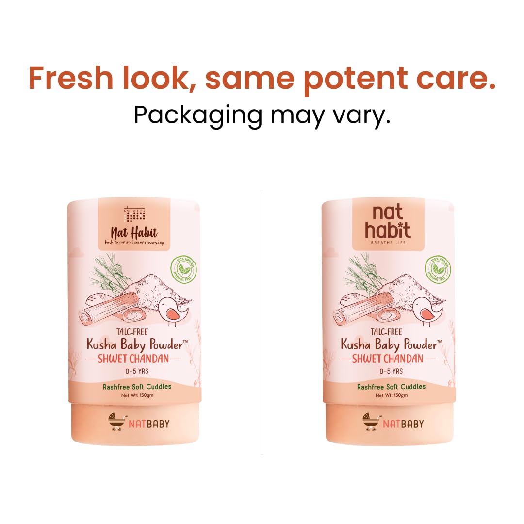 Nat Habit Shwet Chandan Kusha Baby Powder