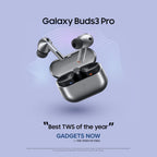 Samsung Galaxy Buds3 Pro Wireless Earbuds, Powered by Galaxy AI, IP57, Active Noise Cancellation, Adaptive Noise Control, 37hrs Battery, 360 Surround Sound, Pinch Controls, Galaxy Ecosystem, Silver