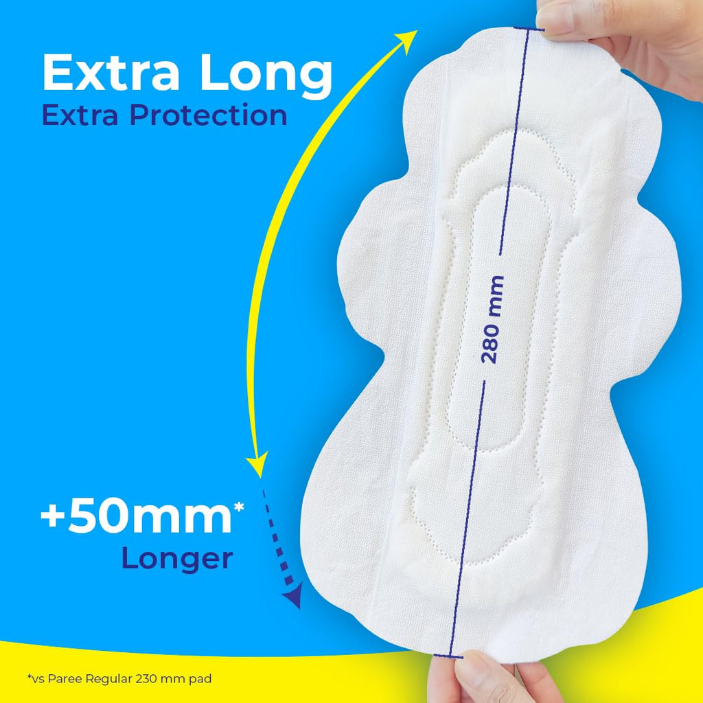 Paree Dry Comfort XL 80 Pads (Combo Pack) | Wider Back for Extra Coverage |Quick Absorption | Mild Fragrance|Heavy Flow Sanitary Pads for Women
