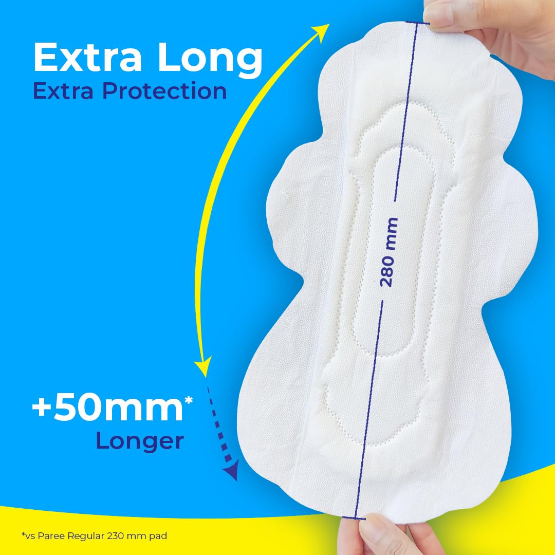 Paree Dry Comfort XL 80 Pads (Combo Pack) | Wider Back for Extra Coverage |Quick Absorption | Mild Fragrance|Heavy Flow Sanitary Pads for Women
