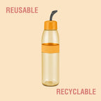 MILTON Jimmy 900 Pet water bottle, 830 ml | Leak-Proof, BPA-Free, Easy to Carry Handle & Strap | Reusable Water bottle for fridge|Perfect for Office, Travel, Gym Bottle for Men and Women, Orange