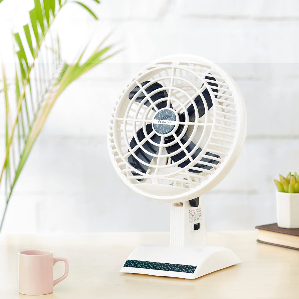 Bajaj Ultima Neo PT-01 200 MM Table Fan For Home | High Speed | Light Weight Portable Fan | 1-Yr Warranty 【Blue】