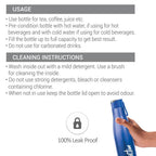 Milton Fame 1000 Thermosteel Water Bottle 880 ml, 24 Hr Hot and Cold I Leak Proof Lid, ISI Certified I Vacuum Insulated I for Office, Gym, School I Blue