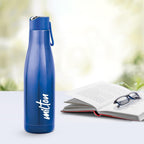 Milton Fame 1000 Thermosteel Water Bottle 880 ml, 24 Hr Hot and Cold I Leak Proof Lid, ISI Certified I Vacuum Insulated I for Office, Gym, School I Blue