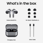 Samsung Galaxy Buds3 Pro Wireless Earbuds, Powered by Galaxy AI, IP57, Active Noise Cancellation, Adaptive Noise Control, 37hrs Battery, 360 Surround Sound, Pinch Controls, Galaxy Ecosystem, Silver