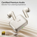 realme Buds Air 7,12.4mm Dynamic Bass Drivers,52Hrs Playtime,52dB Hybrid ANC,6 Mic ENC,45ms Low Latency,360° Spatial Audio,Hi-Res LHDC,IP55 Dust & Water Resistant,True Wireless TWS BT v5.4(Ivory Gold)