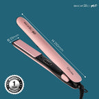 Ikonic Glide Hair Straightener | Ceramic Coated Floating Plates | Quick Heat Up | Switch Light Indicator |Compact Design | Travel Friendly | for All Hair Types, Peach