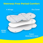 Paree Dry Comfort XL 80 Pads (Combo Pack) | Wider Back for Extra Coverage |Quick Absorption | Mild Fragrance|Heavy Flow Sanitary Pads for Women