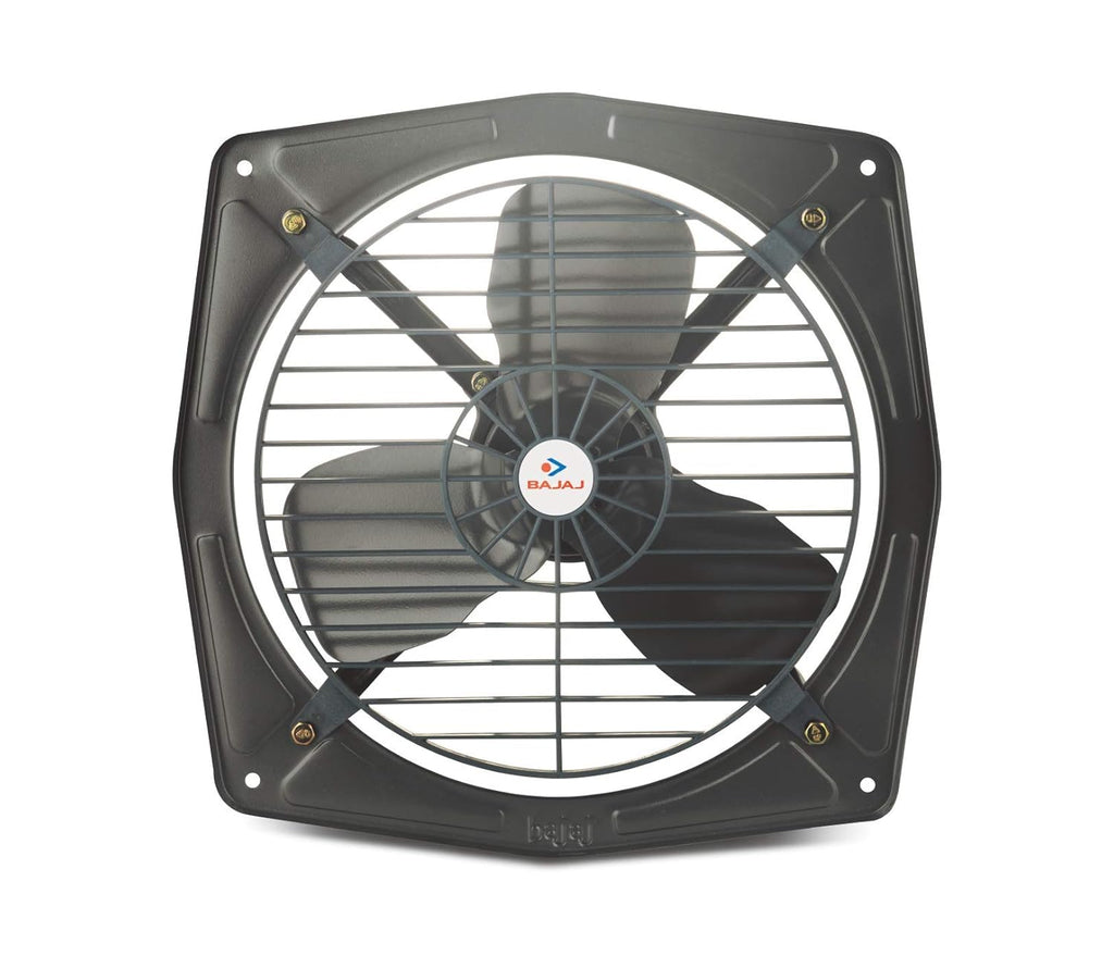 Bajaj Bahar Fresh 300 MM Exhaust Fan | Strong Metal Body And Blades | 100% Copper Motor | High Speed | Rust Proof Body And Blades | 2 Yr Warranty 【Metallic Grey】