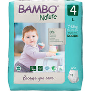 Bambo Nature Premium Baby Diapers - Pants Style, Large Size (7-12 Kgs), 20 Count - Super Absorbent Toilet Training Pull Ups with Wetness Indicator for Kids from 5-12 Months