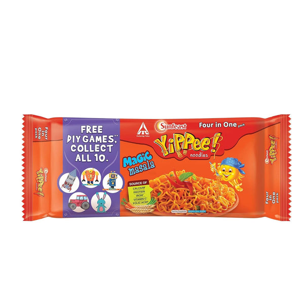 Yippee Sunfeast Noodles, Magic Masala, 240 g, 4 in One Pack