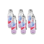 MILTON Helix 1000 Pet Water Bottle, Set of 6, 1 Litre Each, Purple, Reusable Plastic Fridge Bottle, BPA Free and Leak Proof Bottles for Travel, Work,